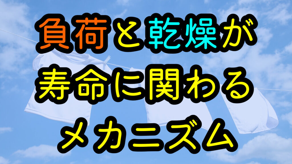 負荷と乾燥が寿命に関わるメカニズム
