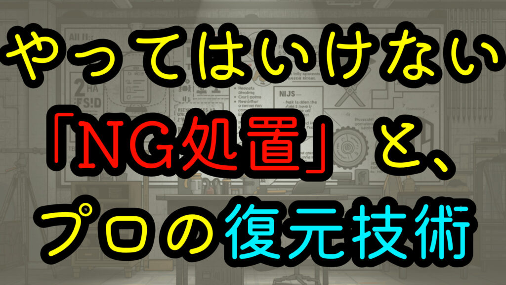 やってはいけない「NG処置」と、プロの復元技術