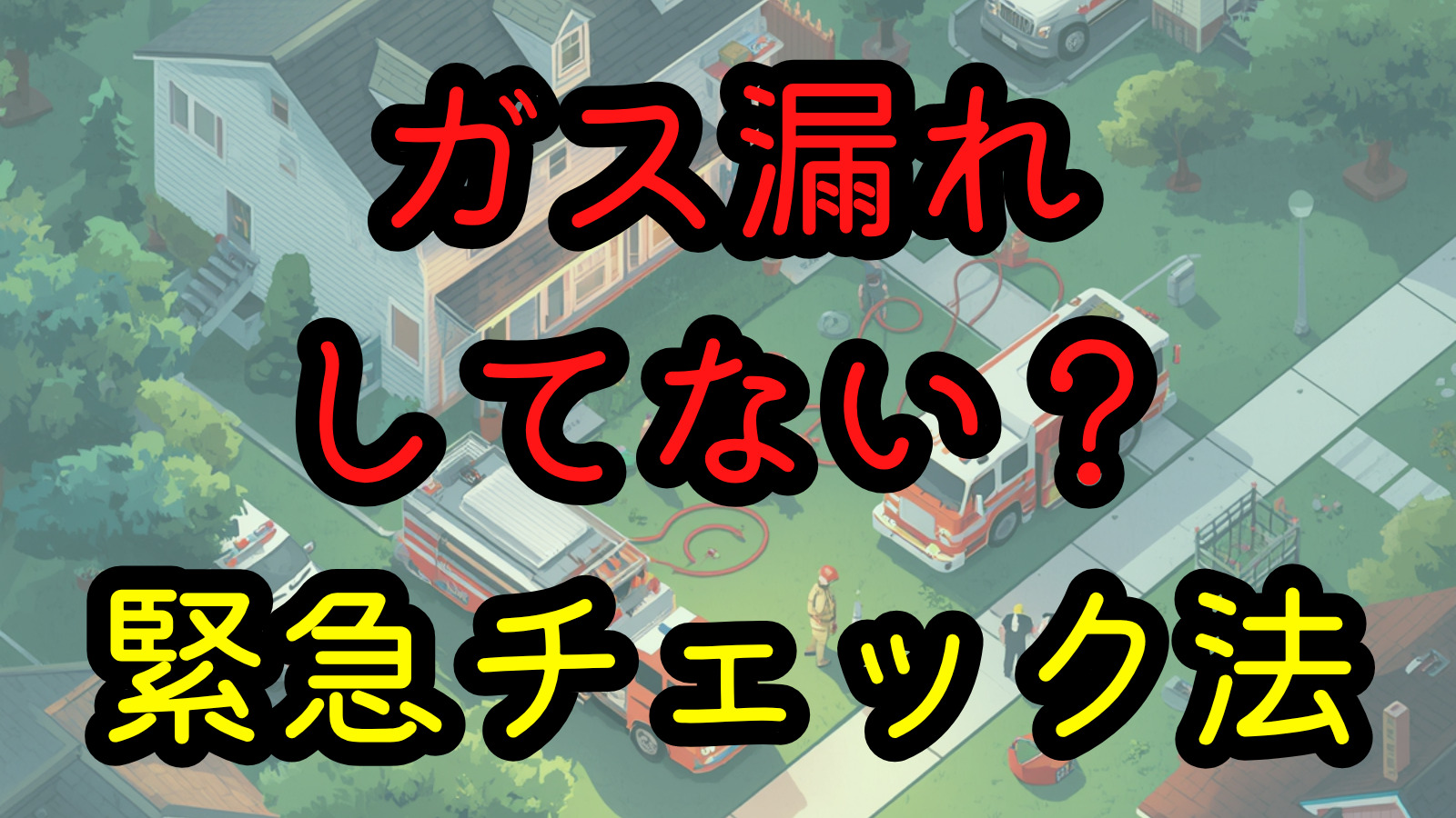 ガス漏れしてない？緊急チェック法
