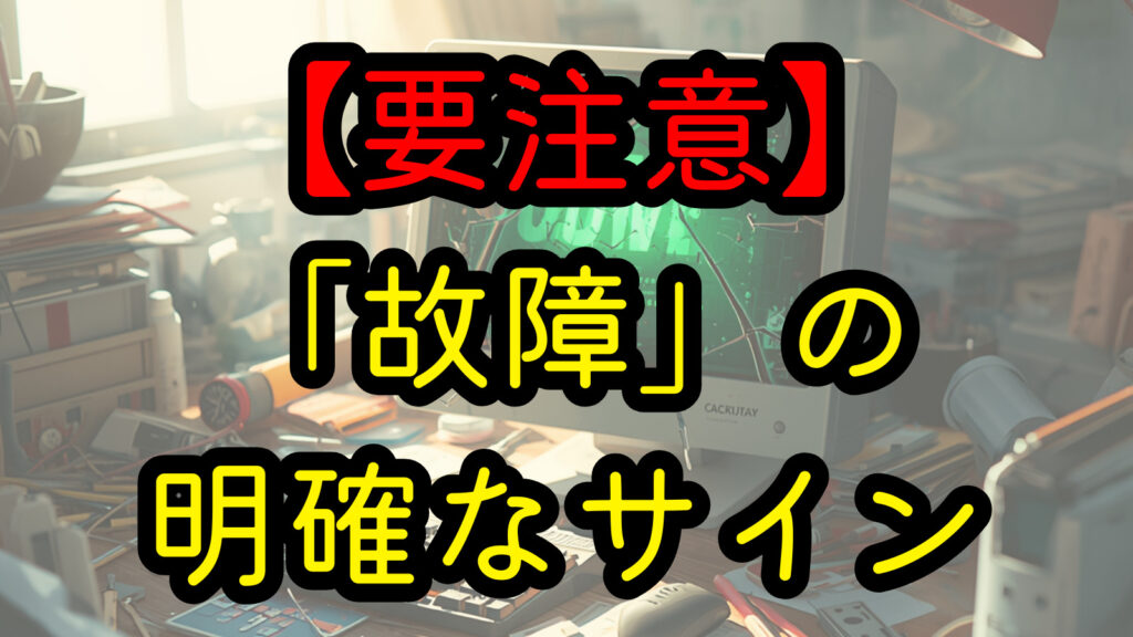 【要注意】「故障」の明確なサイン