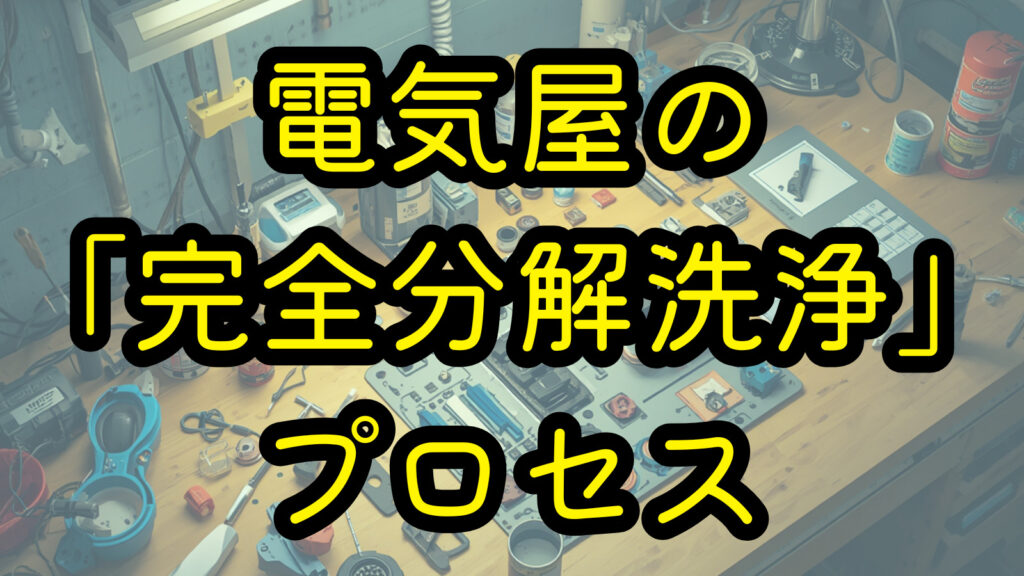 電気屋の「完全分解洗浄」プロセス