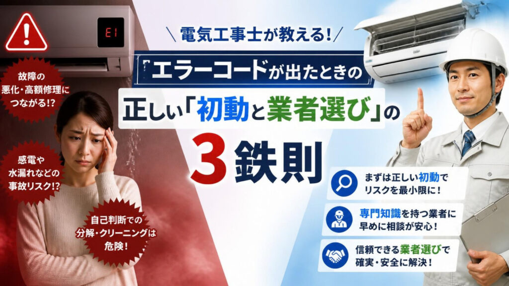 電気工事士が教える！エラーコードが出たときの正しい「初動と業者選び」の3鉄則