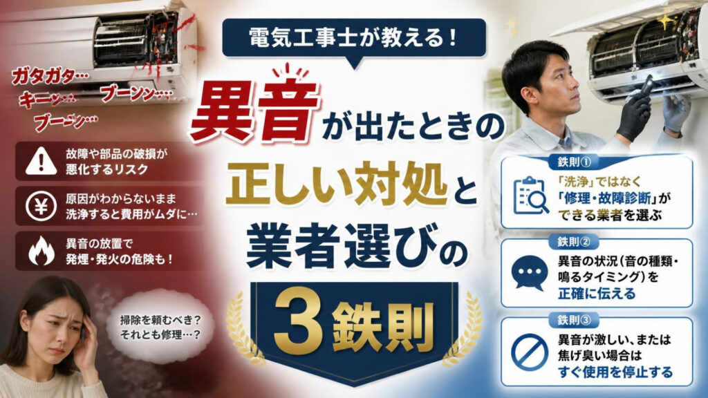 電気工事士が教える！異音が出たときの正しい対処と業者選びの3鉄則